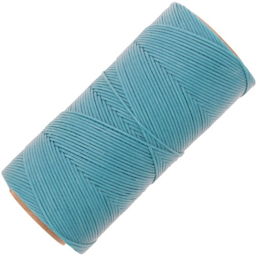 Bobina de hilo plano encerado Linhasita para macramé de 1,4 mm - Turquesa (229) x 167 m