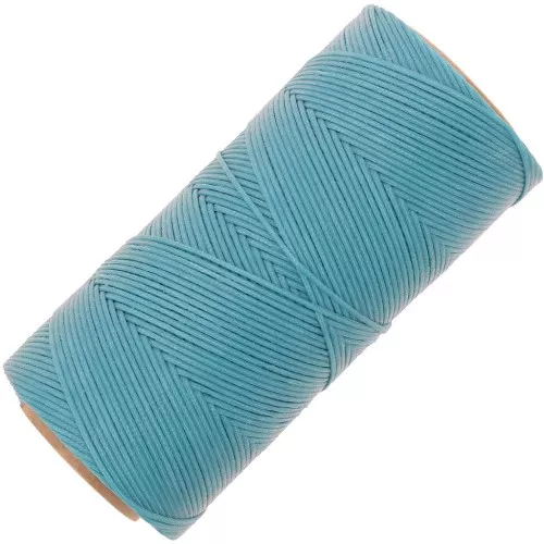 Bobina de hilo plano encerado Linhasita para macramé de 1,4 mm - Turquesa (229) x 167 m