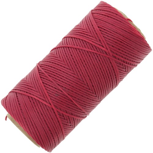 Bobina de hilo plano encerado Linhasita para macramé, 1,4 mm - Rojo (233) x 167 m