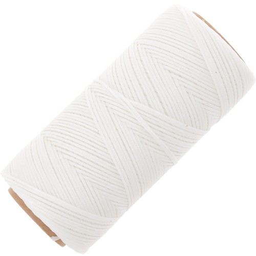 Bobina de hilo plano encerado Linhasita para macramé, 1,4 mm - Natural, 167 m