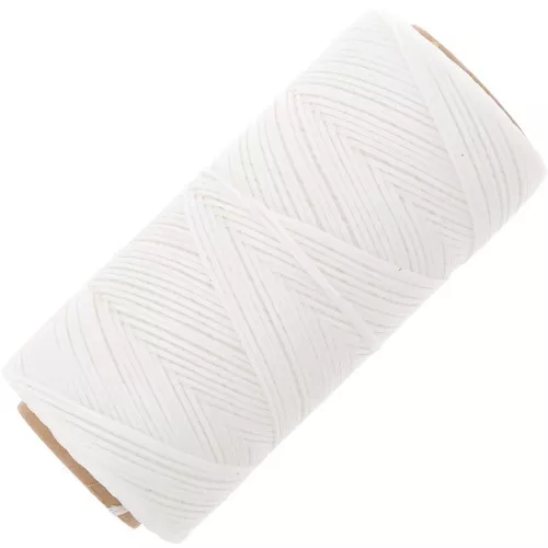 Bobina de hilo plano encerado Linhasita para macramé, 1,4 mm - Natural, 167 m