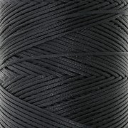 Bobina de hilo plano encerado Linhasita para macramé de 1,4 mm - Negro (PRETO) x 167 m