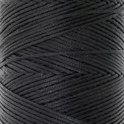 Bobina de hilo plano encerado Linhasita para macramé de 1,4 mm - Negro (PRETO) x 167 m