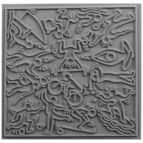 Placa de textura para arcilla polimérica 90 mm - Motivo deportivo x1