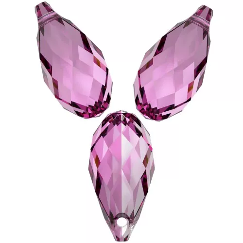 PureCrystal 6010 Gotas 13x6,5 mm - Rosa oscuro x1