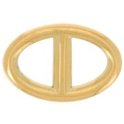 Entrepieza de malla marina 17x11 mm - Acero inoxidable 304L Dorado x1