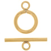 Cierre en T para pulsera o collar de 12 mm - Acero inoxidable 304L dorado x1|raw }}