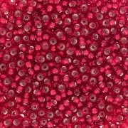 Cuentas de Rocalla Preciosa 11/0 de 2 mm - Ruby Silver Lined x20 g