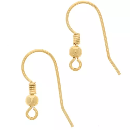 Pendientes de bola 16,5 mm - Plata de ley 925 dorada con dorado fino x2