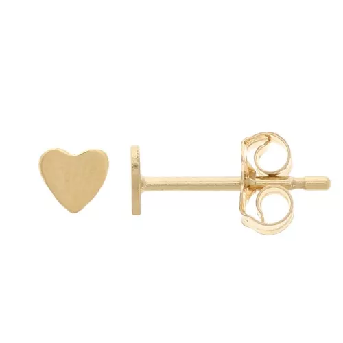 Pendientes mini corazón 3,5 mm - Gold Filled (oro laminado) x2