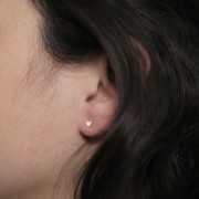 Pendientes mini corazón 3,5 mm - Gold Filled (oro laminado) x2