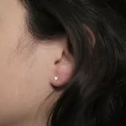 Pendientes mini corazón 3,5 mm - Gold Filled (oro laminado) x2