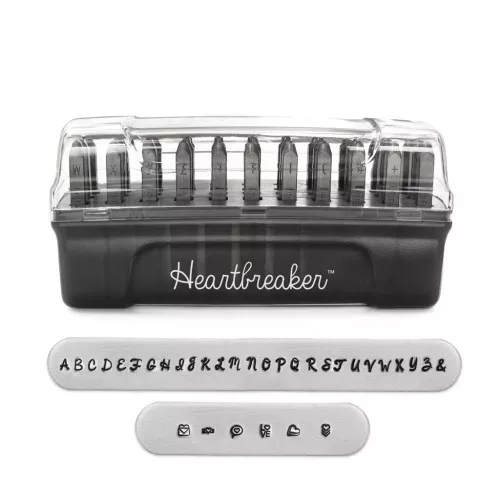 Punzones ImpressArt Signature 3 mm para acero Alphabet Majuscules HEARTBREAKER x33