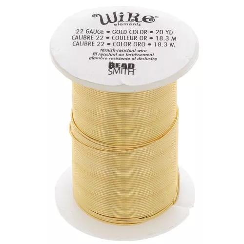 Alambre de cobre semiduro de 0,64 mm - Dorado x18,3m