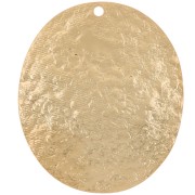 Colgante ovalada martillado 30x25 mm - Dorado con oro fino x1