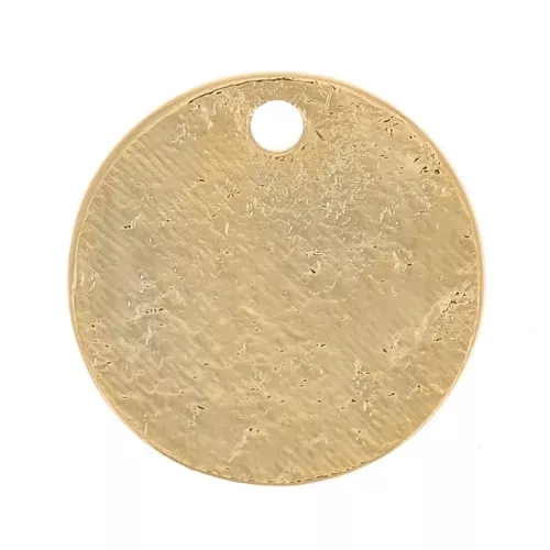 Lentejuela redonda 10,5 mm efecto martillado - Dorado fino x1