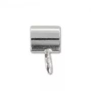 Tubos engache dije Plata 925 para cordón 4 mm x4