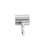 Tubos engache dije Plata 925 para cordón 3 mm x4