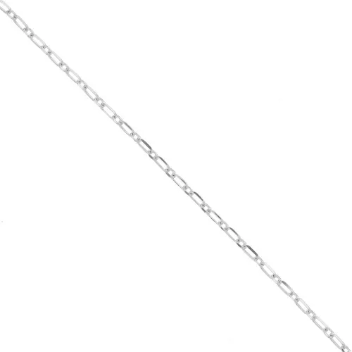 Cadena eslabones Forçat rectangulares (1x1) 2 mm Plata 925 x1m