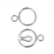 Cierre gancho redondo 9 mm de plata 925 x1