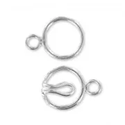 Cierre gancho redondo 9 mm de plata 925 x1
