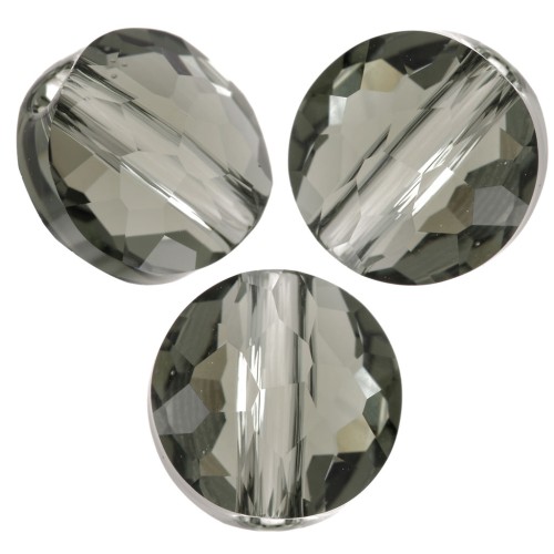 Cuentas redondas 6 mm - Thin Round  PureCrystal 5034 - Black Diamond x6