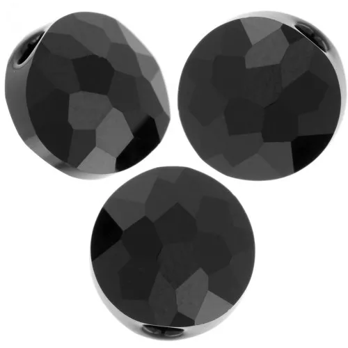 Cuentas redondas 6 mm - Thin Round PureCrystal 5034 - Azabache x6