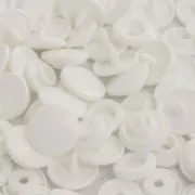 Corchetes KAM redondos 12,4 mm Blanco x30