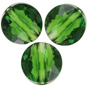 Cuentas redondas 6 mm - Thin Round  PureCrystal 5034 - Fern Green x6|raw }}