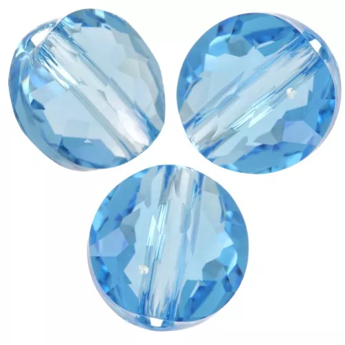 Cuentas redondas 6 mm - Thin Round  PureCrystal 5034 - Aguamarina x6