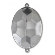 Engaste para pegar PureCrystal 4127 ovalado 30x22 mm rodiado 2 anillas x1