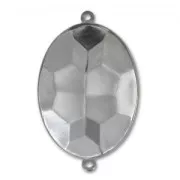 Engaste para pegar PureCrystal 4127 ovalado 30x22 mm rodiado 2 anillas x1