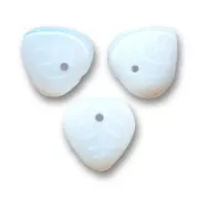 Dijes de hoja de vidrio 9 mm - Blanco Opal x25