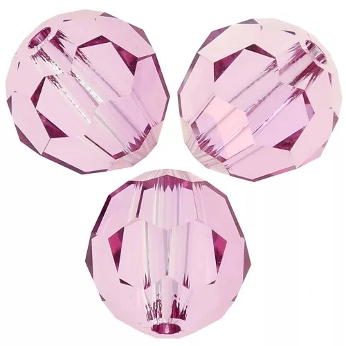 Cuentas redondas PureCrystal 5000 4 mm - Dark Rose x20