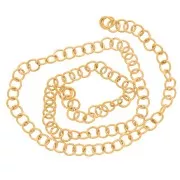 Anillas abiertas 3,5x0,6 mm - Acero inoxidable 304L Dorado x100