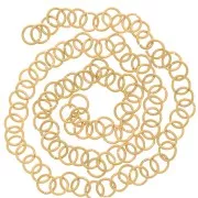 Anillas abiertas 5x0,7 mm - Acero inoxidable 304L dorado x100