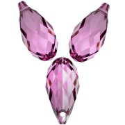 Gotas PureCrystal 6010 11x5,5 mm - Dark Rose x4