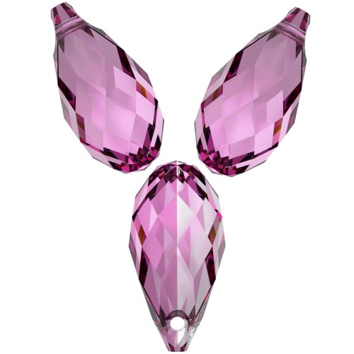 Gotas PureCrystal 6010 11x5,5 mm - Dark Rose x4