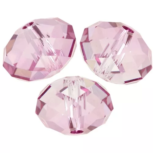 Perla redonda aplanada PureCrystal 5040 6 mm - Dark Rose x1