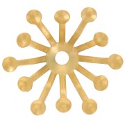 Cuencos florales 14 mm - Acero inoxidable 304L Dorado x4|raw }}