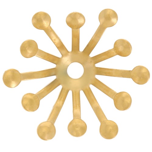 Cuencos florales 14 mm - Acero inoxidable 304L Dorado x4