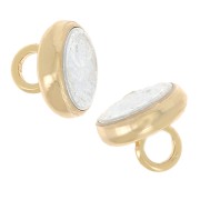 Cierre magnético 9x6 mm dorado con oro fino x1