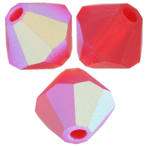 Preciosa Bicones - Cuenta rondelle 5 mm - Light Siam AB Matt x12