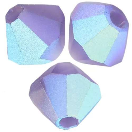 Preciosa Rondelle Beads - Rondelle Bead 6 mm - Deep Tanzanite AB Matt x12