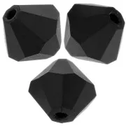 Preciosa rondelle beads - Bead 6 mm - Jet Matt x12