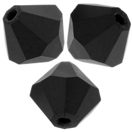 Preciosa rondelle beads - Bead 6 mm - Jet Matt x12