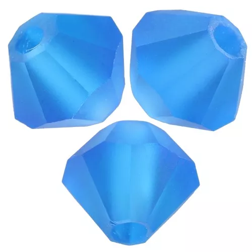 Preciosa rondelle beads - Bead 6 mm - Capri Blue Matt x12