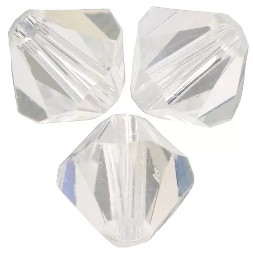 Preciosa Bicones - Cuenta rondelle 6 mm - Crystal Argent Flare x12