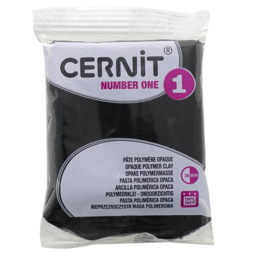 Pasta Cernit Number One opaca - Negro (n.º 100) x 56 g