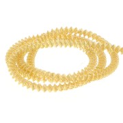 Bobina espiral rizada de 3,1 mm para bordado - creación de broches - Dorado x3